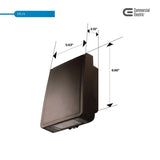 Slim-Profile 100-Watt Equivalent Integrated Outdoor LED Wall Pack, 1600 Lumens, Outdoor Security Lighting