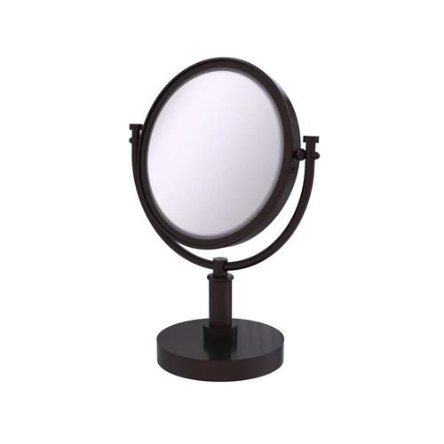 Allied Brass 8-in x 15-in Antique Bronze Double-Sided Magnifying Countertop Vanity Mirror