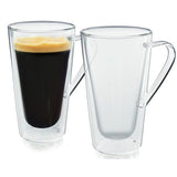 Bellagio Double-Wall 12 oz. Clear Glassware Coffee Mug (2-Pack)