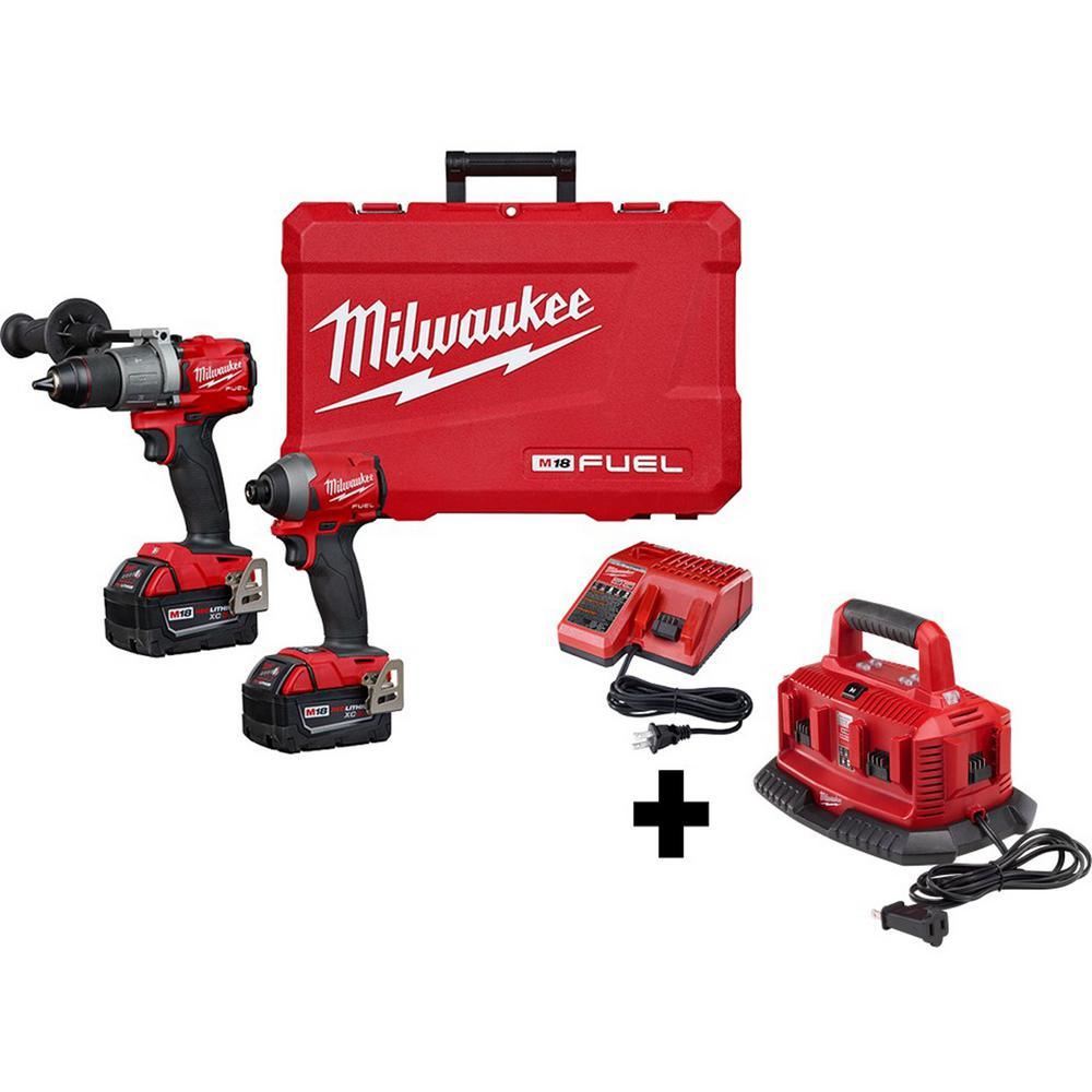 M18 FUEL 18-Volt Lithium-Ion Brushless Cordless Hammer Drill & Impact Driver Combo Kit (2-Tool) with Free Wet/Dry Vacuum - Super Arbor