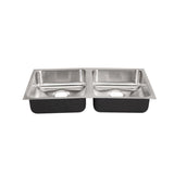 Double Bowl, Undermount Sink, ADA, 18-Gauge Stainless Steel, 2-Compartment, I.D. 18 in. x 32 in. x 5.5 in. - DCR