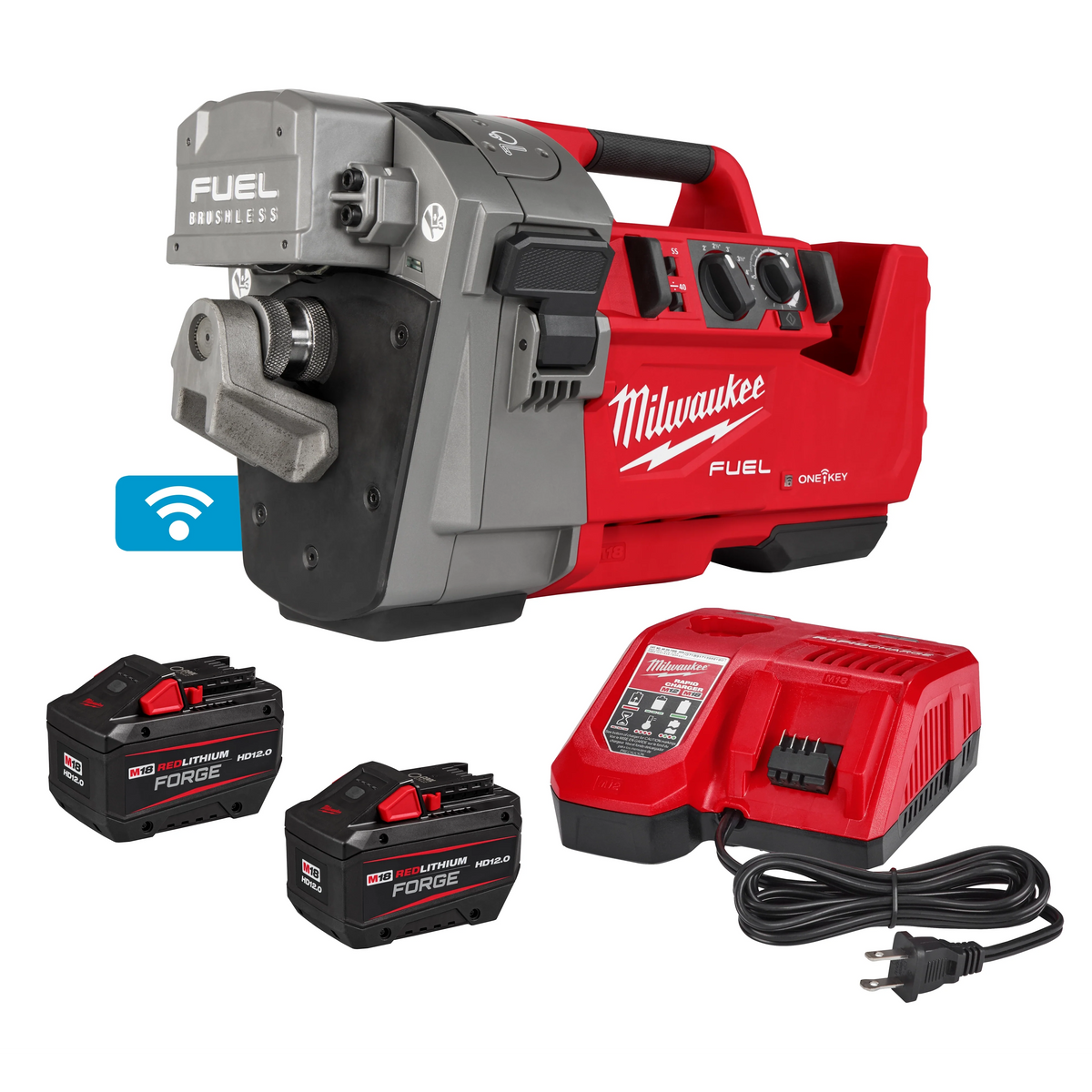 Milwaukee M18 FUEL Brushless Cordless 2-Gal Compact Quiet Air Compressor w/ M18 FUEL 7-1/4 in. Rear Handle Circular Saw (Tool-Only)