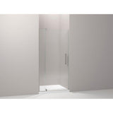 Revel 36 in. W x 70 in. H Frameless Pivot Shower Door in Anodized Brushed Nickel with Handle - Super Arbor