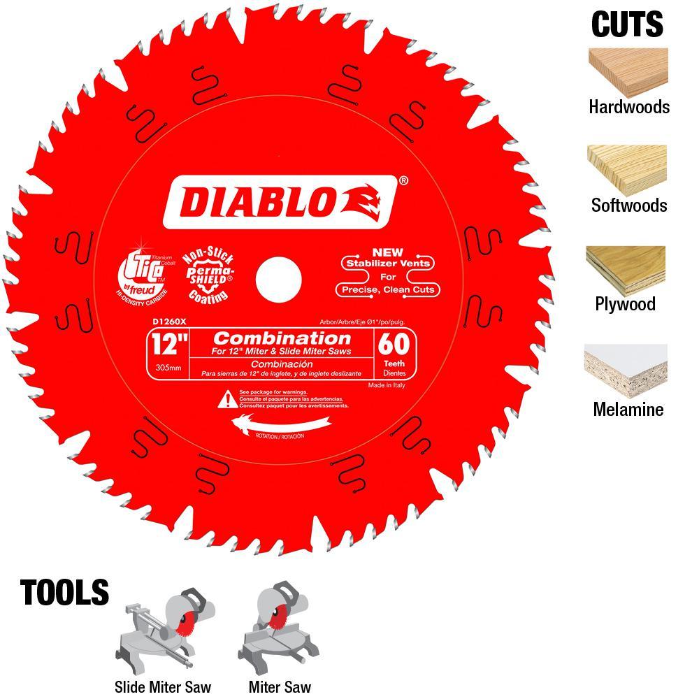 12 in. x 60-Teeth Combination Saw Blade - Super Arbor