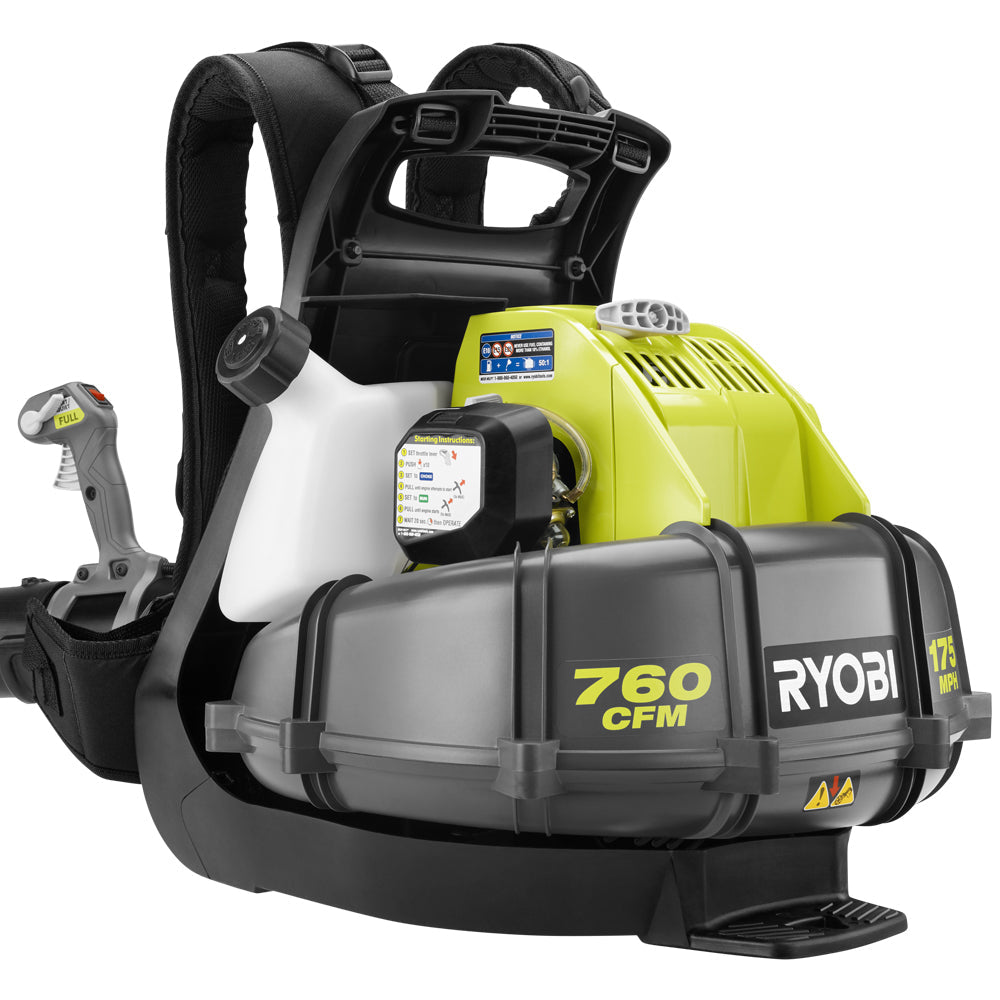 RYOBI 175 MPH 760 CFM 38cc Gas Backpack Leaf Blower