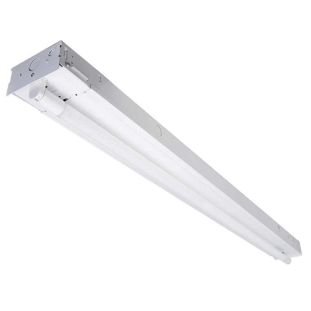 4 ft. 26-Watt 1-Light White Strip Light Fixture T8 Industrial LED with 3250 Lumens DLC Flex Tube 120-Volt-277-Volt 3500K - Super Arbor