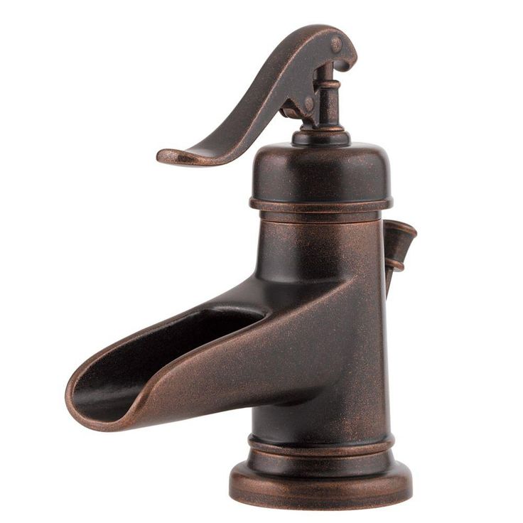 SINKOLOGY Newton All-In-One 14 in. Dual Mount Copper Bathroom Sink with Pfister Centerset Rustic Bronze Faucet and Drain