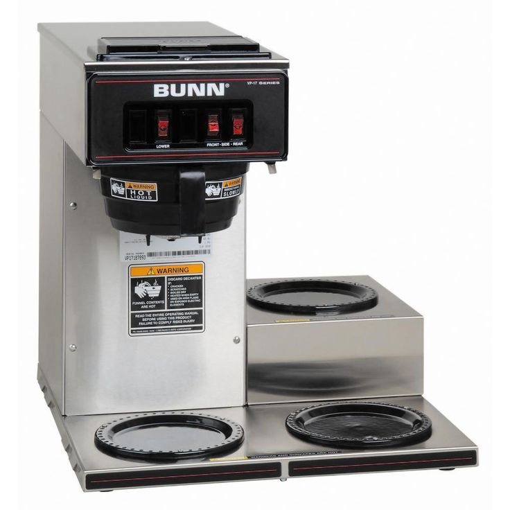 VP17-3 3L 12-Cup Commercial Coffee Maker, 3 Lower Warmers, 13300.0003