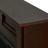 Granby 50 in. Freestanding Electric Fireplace in Dark Walnut - Super Arbor