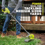 RYOBI ONE+ 18-Volt Lithium-Ion Cordless String Trimmer/Edger - 4.0 Ah Battery and Charger Included