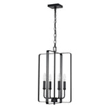 Progress Lighting McColl 4-Light Matte Black Transitional Chandelier