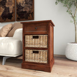 Grayson Lane Brown Matte Fir 1-Drawer Accent Chest