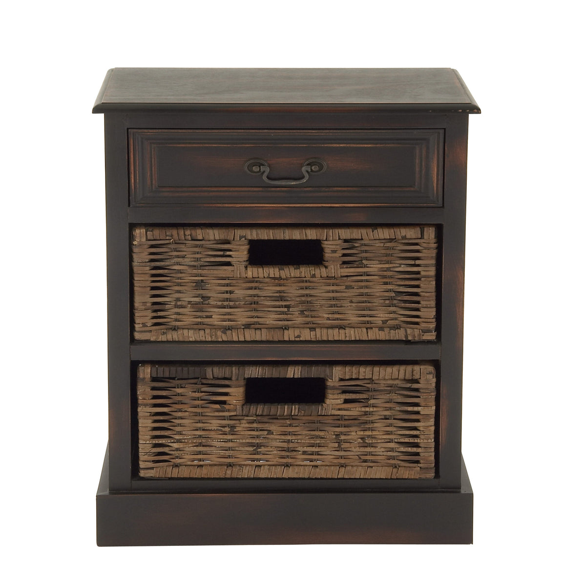 Grayson Lane Dark Brown Matte Fir 1-Drawer Accent Chest