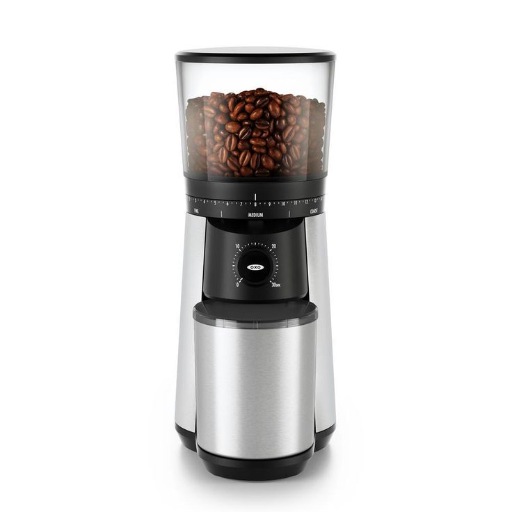 16 oz. Stainless Steel Conical Coffee Grinder with Adjustable Settings