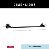 Delta  Linden 24-in Venetian Bronze Wall Mount Single Towel Bar