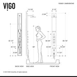Dilana 66.875 in. 6-Jet High Pressure Shower Panel System with Adjustable Handheld Dual Shower in Stainless Steel