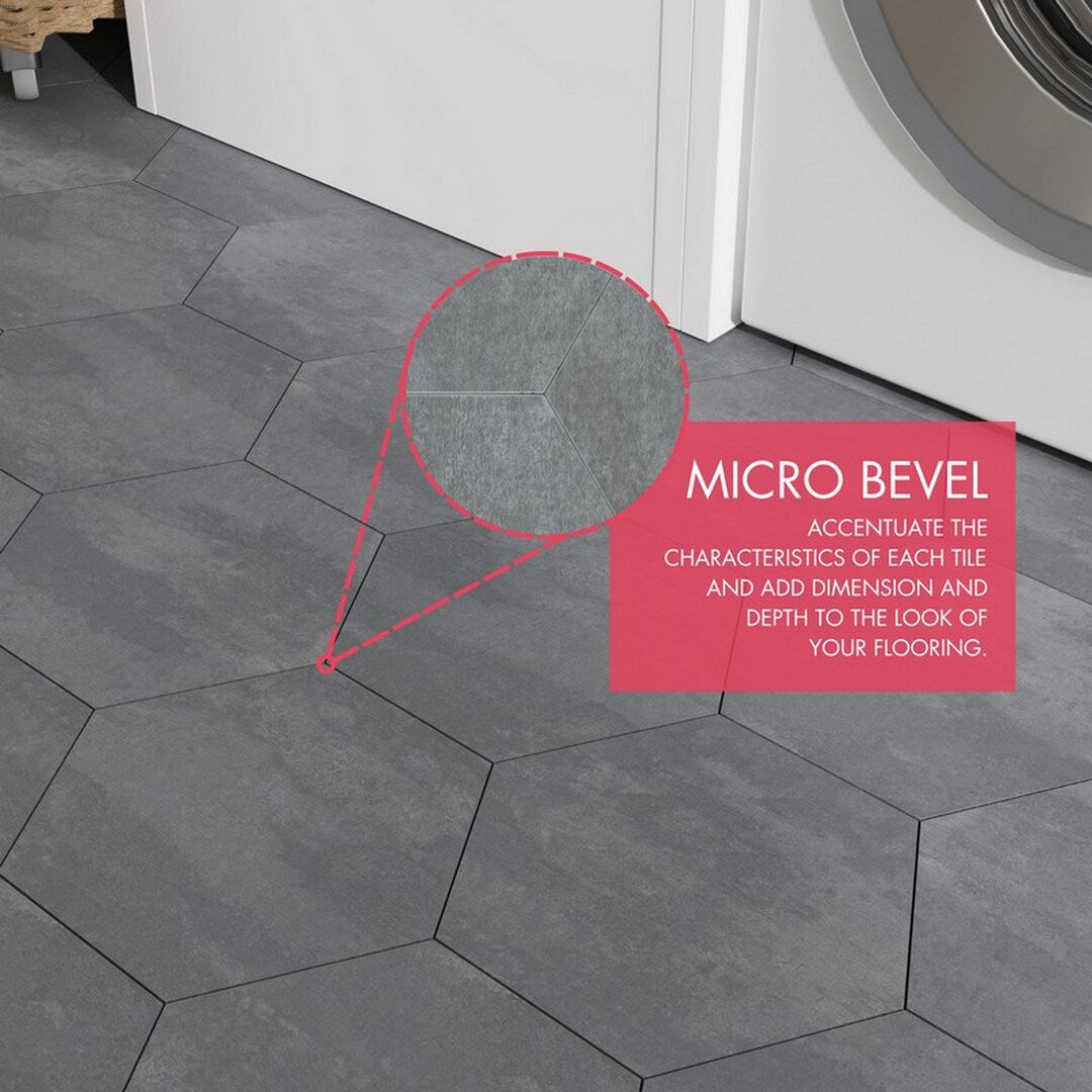 Lucida USA Gray Stone Look 12-mil x 6-in W x 6-in L Waterproof Peel and Stick Vinyl Tile Flooring (0.6-sq ft/ Piece)