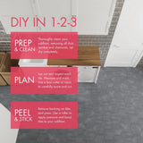 Lucida USA Gray Stone Look 12-mil x 6-in W x 6-in L Waterproof Peel and Stick Vinyl Tile Flooring (21.5-sq ft/ Carton)