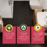 Lucida USA Black Solid 12-mil x 6-in W x 6-in L Waterproof Peel and Stick Vinyl Tile Flooring (21.5-sq ft/ Carton)