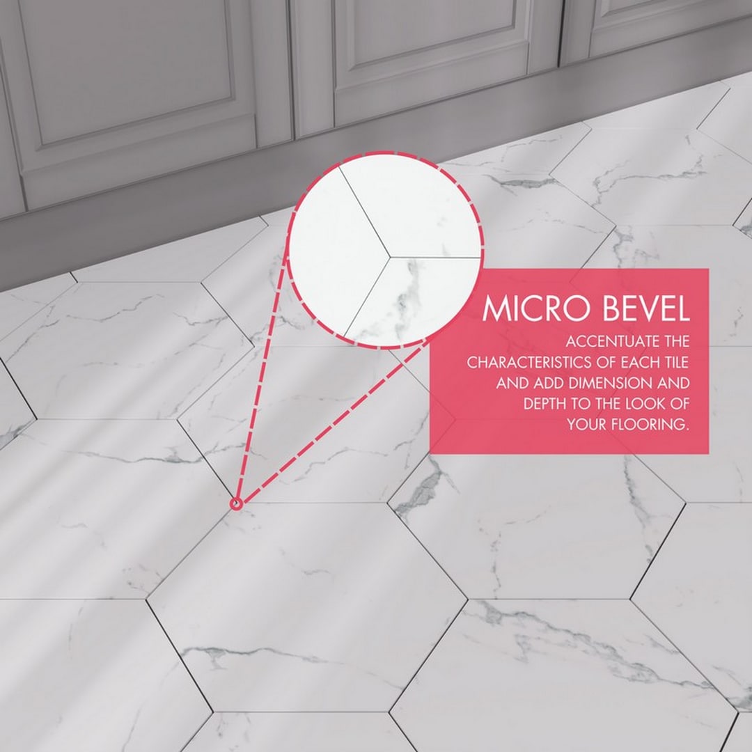 Lucida USA White Marble Look 12-mil x 6-in W x 6-in L Waterproof Peel and Stick Vinyl Tile Flooring (0.6-sq ft/ Piece)