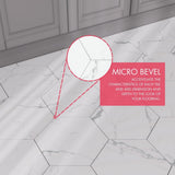 Lucida USA White Marble Look 12-mil x 6-in W x 6-in L Waterproof Peel and Stick Vinyl Tile Flooring (0.6-sq ft/ Piece)