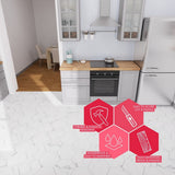 Lucida USA White Marble Look 12-mil x 6-in W x 6-in L Waterproof Peel and Stick Vinyl Tile Flooring (21.5-sq ft/ Carton)