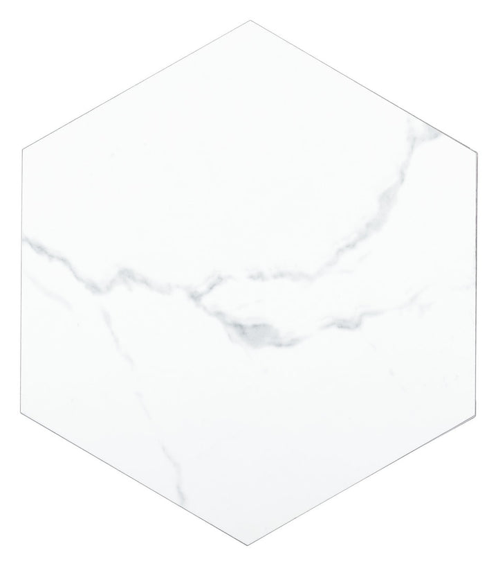 Lucida USA White Marble Look 12-mil x 6-in W x 6-in L Waterproof Peel and Stick Vinyl Tile Flooring (0.6-sq ft/ Piece)