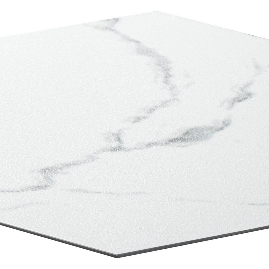 Lucida USA White Marble Look 12-mil x 6-in W x 6-in L Waterproof Peel and Stick Vinyl Tile Flooring (21.5-sq ft/ Carton)