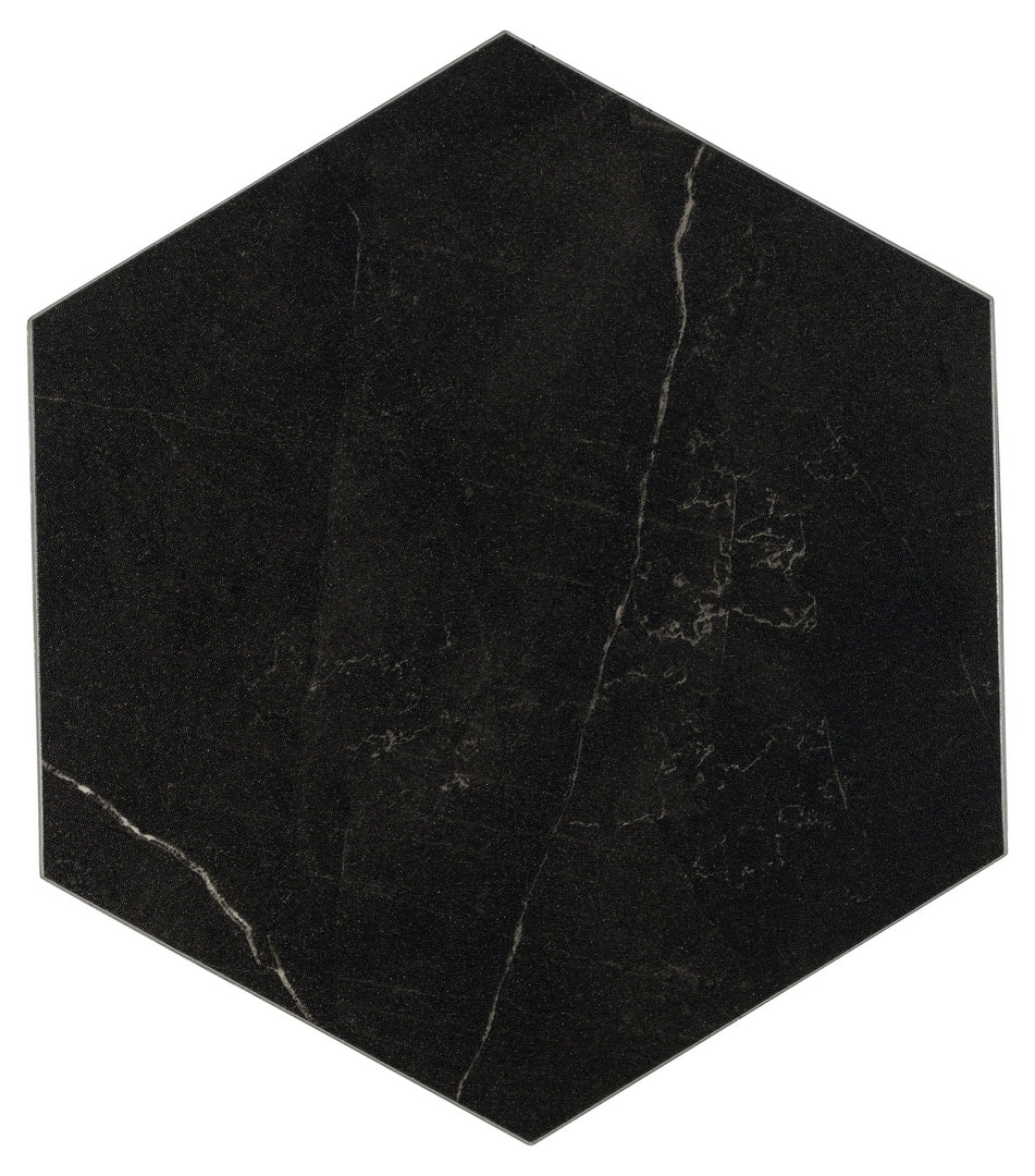 Lucida USA Black Marble Look 12-mil x 6-in W x 6-in L Waterproof Peel and Stick Vinyl Tile Flooring (21.5-sq ft/ Carton)