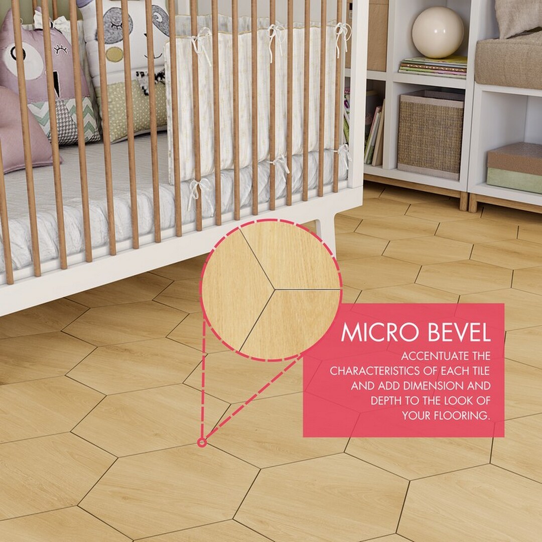 Lucida USA Pine Brown Wood Look 12-mil x 6-in W x 6-in L Waterproof Peel and Stick Vinyl Tile Flooring (0.6-sq ft/ Piece)