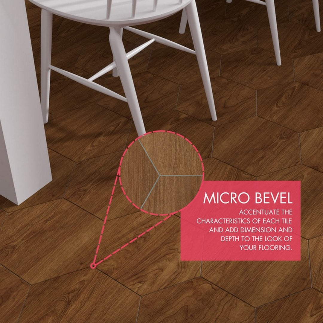Lucida USA Java Brown Wood Look 12-mil x 6-in W x 6-in L Waterproof Peel and Stick Vinyl Tile Flooring (0.6-sq ft/ Piece)