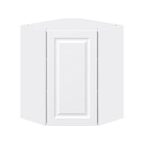 Project Source Cheyenne White 24-in W x 30-in H x 24-in D White Diagonal Corner Wall Ready To Assemble Cabinet (Raised Panel Square Style)