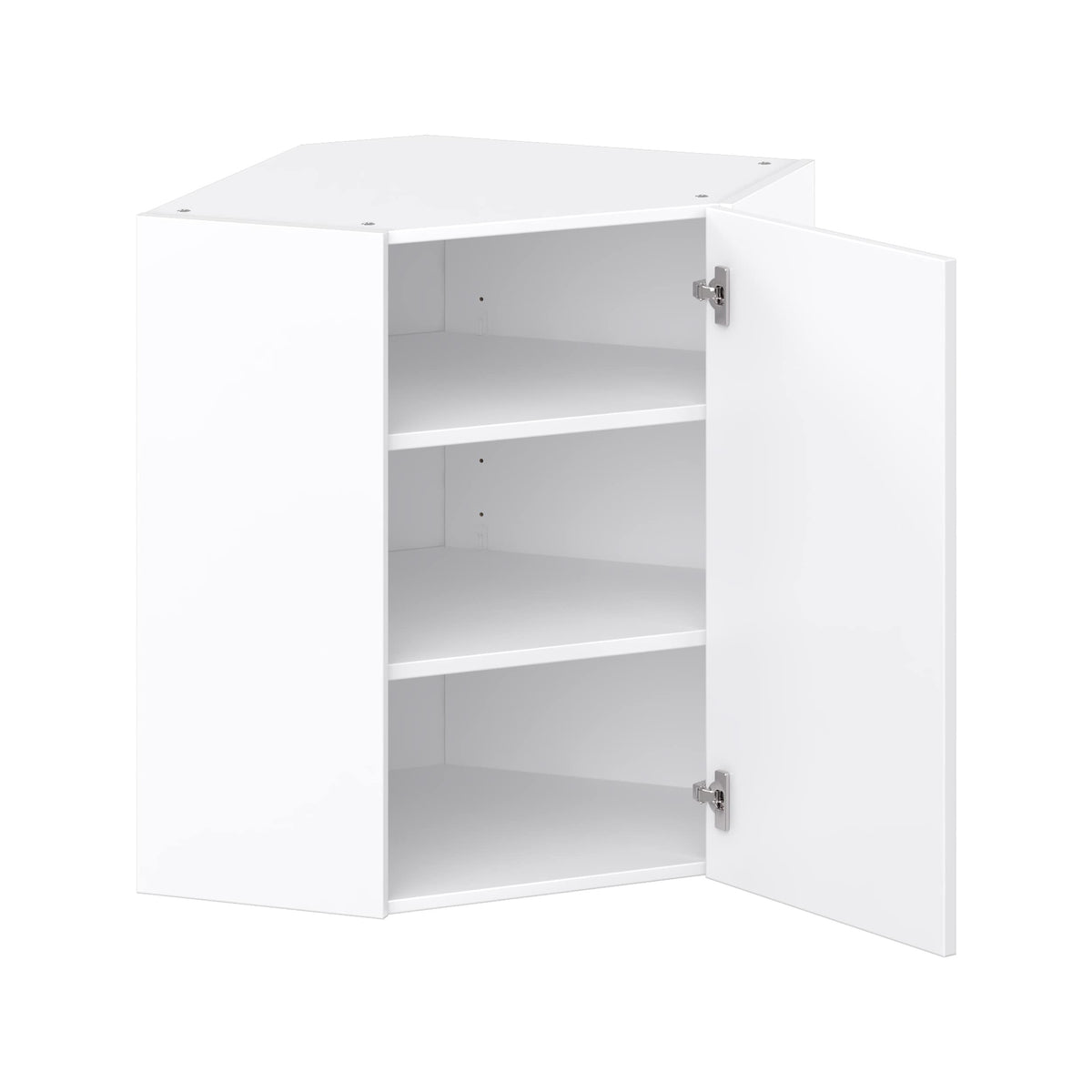 Project Source Cheyenne White 24-in W x 30-in H x 24-in D White Diagonal Corner Wall Ready To Assemble Cabinet (Raised Panel Square Style)