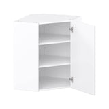 Project Source Cheyenne White 24-in W x 30-in H x 24-in D White Diagonal Corner Wall Ready To Assemble Cabinet (Raised Panel Square Style)
