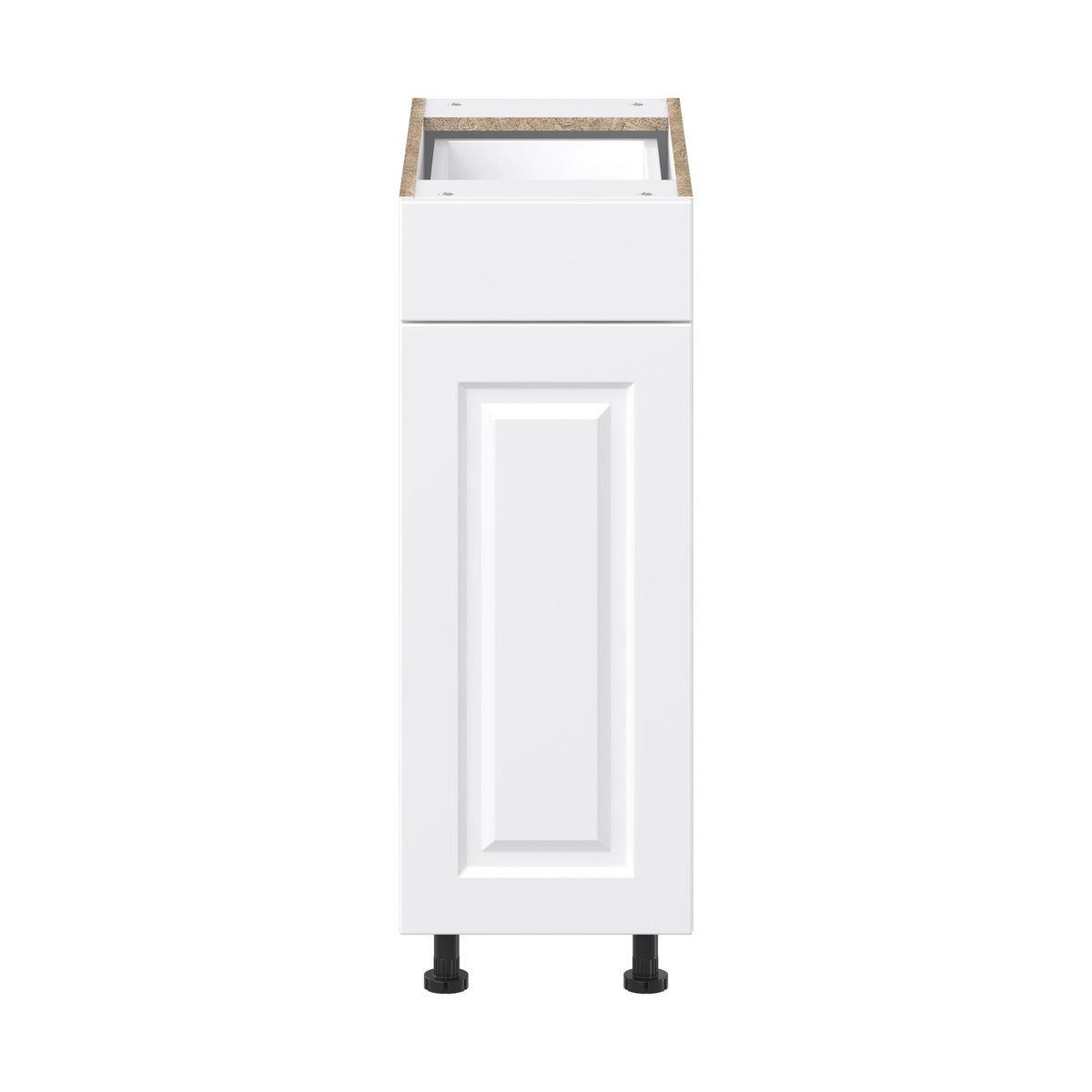 Project Source Cheyenne White 12-in W x 34.5-in H x 24.56-in D White 1-Drawer Base Ready To Assemble Cabinet (Raised Panel Square Style)