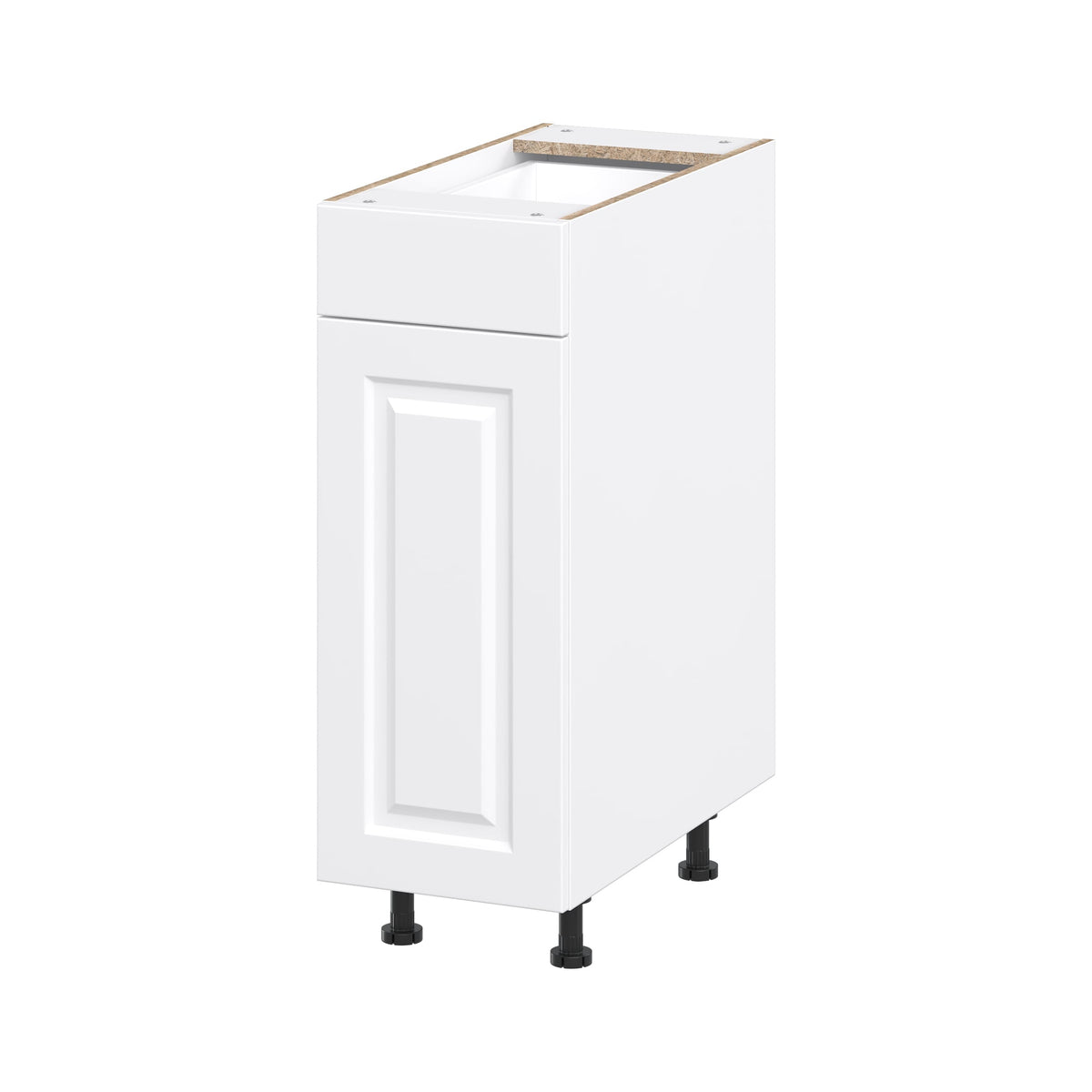 Project Source Cheyenne White 12-in W x 34.5-in H x 24.56-in D White 1-Drawer Base Ready To Assemble Cabinet (Raised Panel Square Style)
