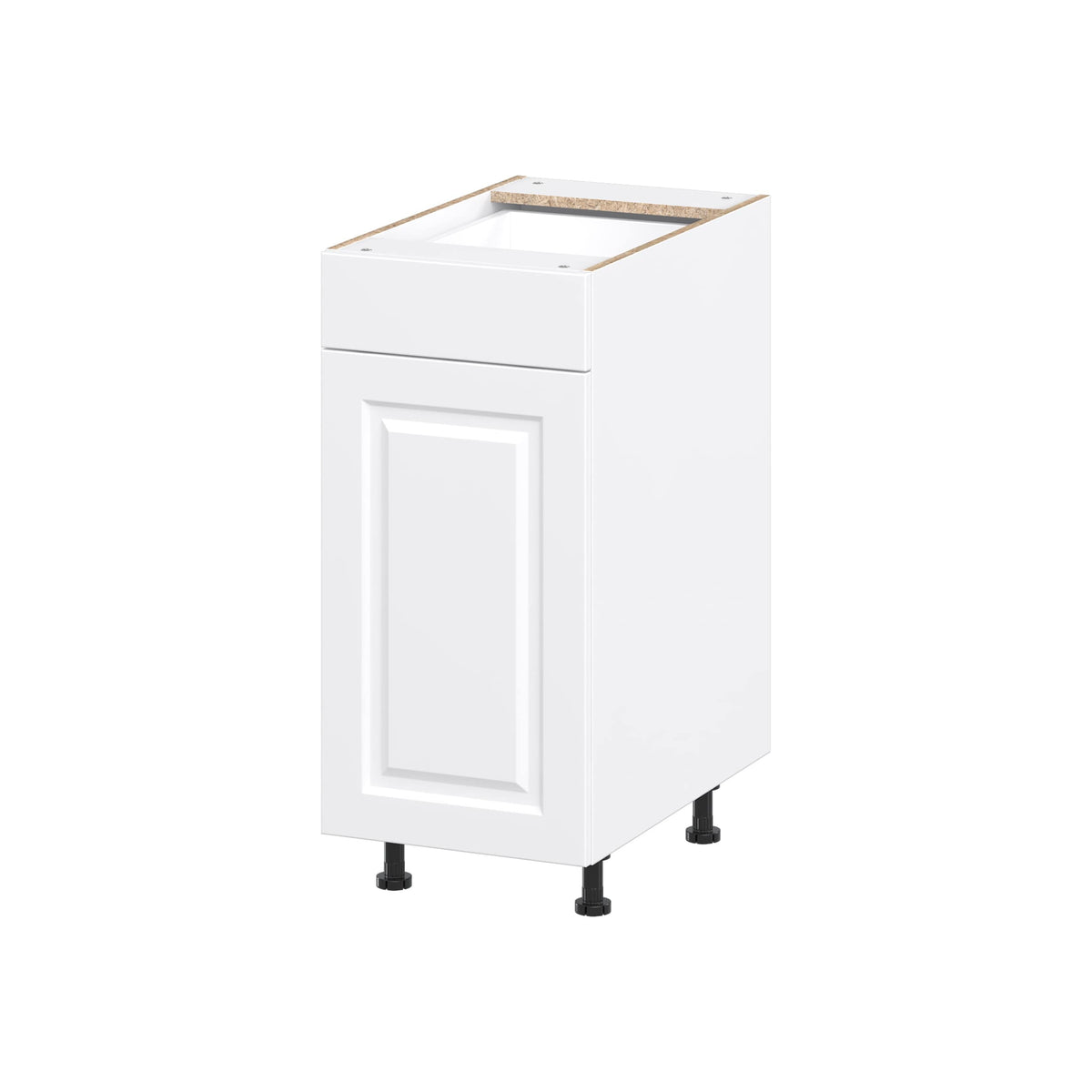 Project Source Cheyenne White 15-in W x 34.5-in H x 24.56-in D White 1-Drawer Base Ready To Assemble Cabinet (Raised Panel Square Style)