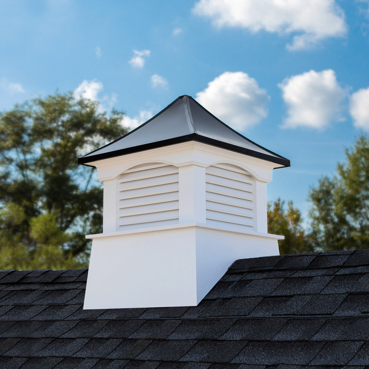 Good Directions Coventry 42-in x 57-in Black Vinyl Cupola with Aluminum Pagoda Roof
