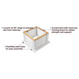 Good Directions Manchester 30-in x 64-in White Vinyl Cupola with Black Aluminum Roof and Black Horse Weathervane