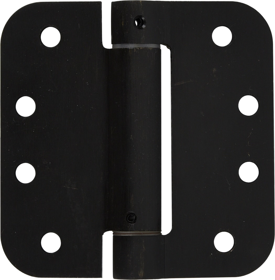 Everbilt 4 in. Oil-Rubbed Bronze Adjustable Spring Door Hinge, 5/8 in. Radius