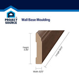 SimpleSolutions 3.3-in x 94.5-in Trenton Oak MDF Floor Base