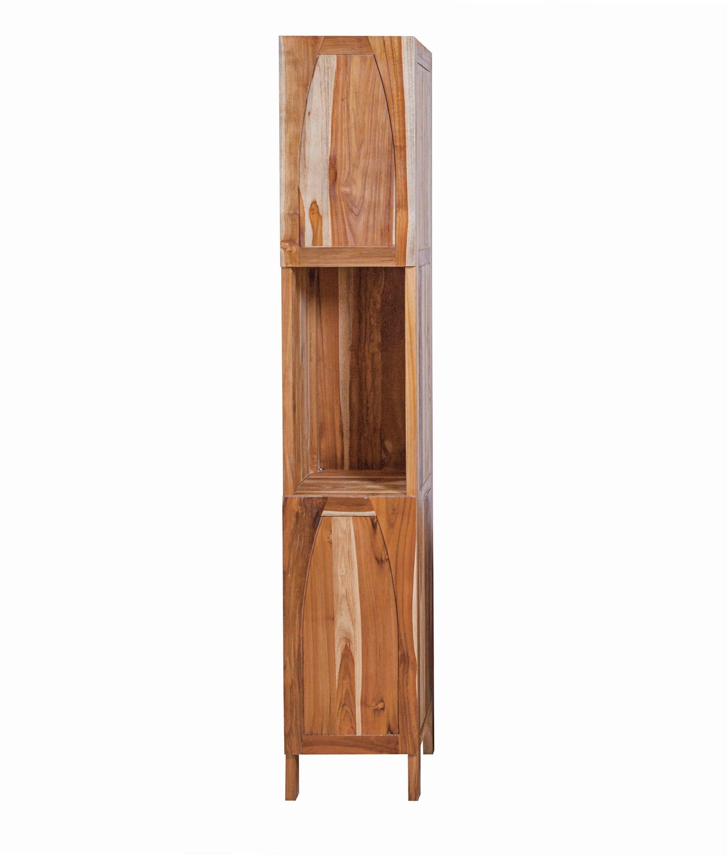 EcoDecors Tranquility 17-in x 79-in x 14-in Brown Wood Freestanding Linen Cabinet