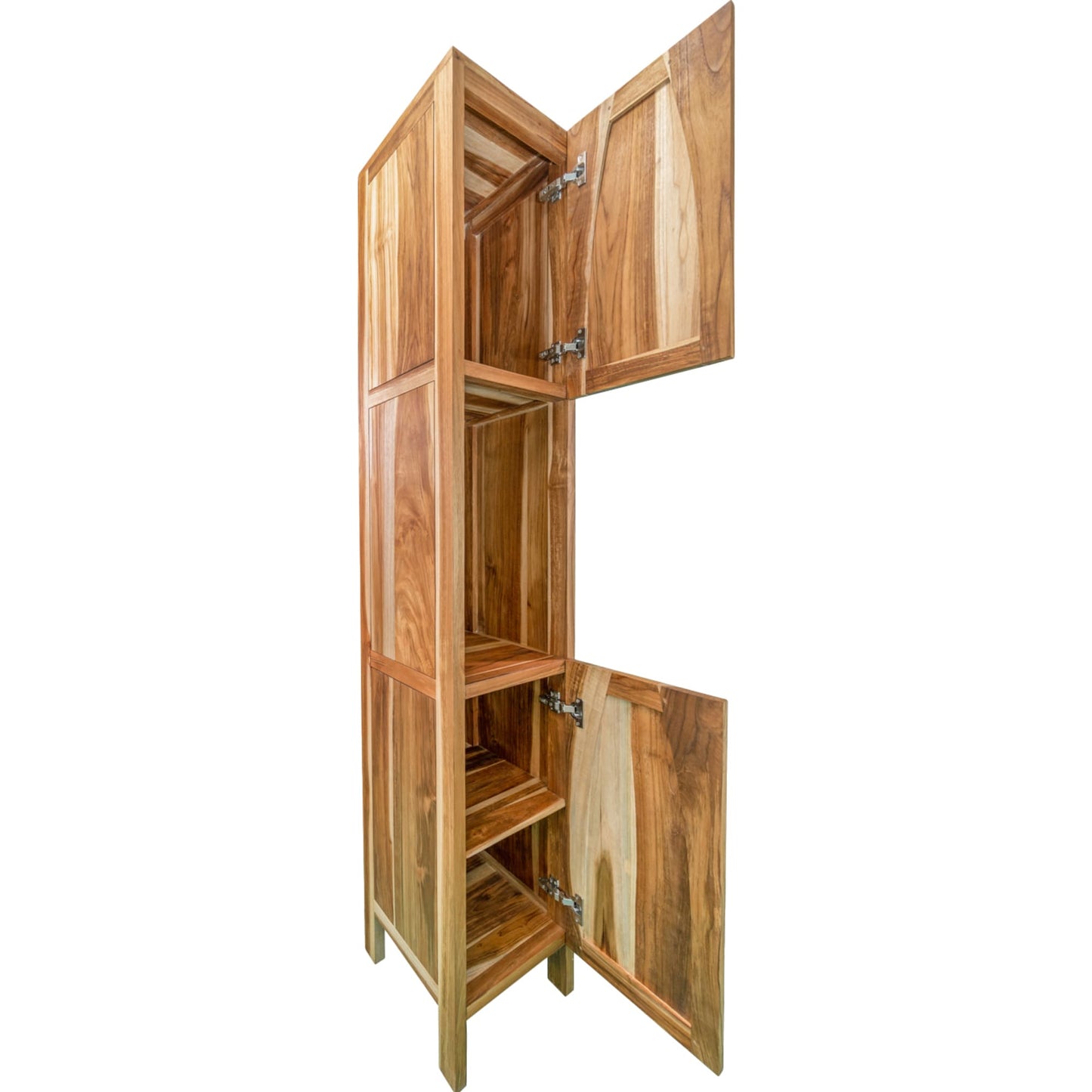 EcoDecors Tranquility 17-in x 79-in x 14-in Brown Wood Freestanding Linen Cabinet