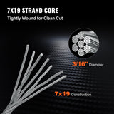 VEVOR 500-ft Silver Stainless Steel Cable