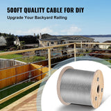 VEVOR 500-ft Silver Stainless Steel Cable