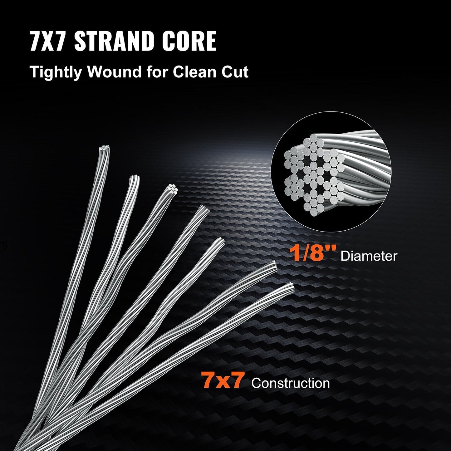 VEVOR 500-ft Silver Stainless Steel Cable