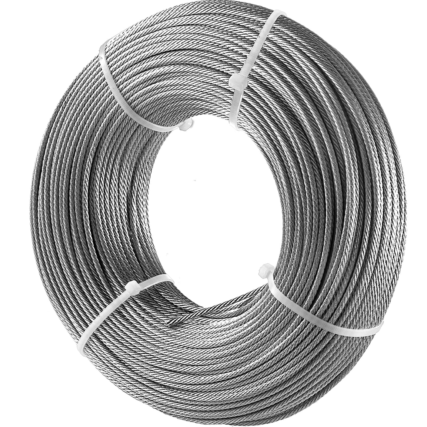 VEVOR 100-ft Silver Stainless Steel Cable