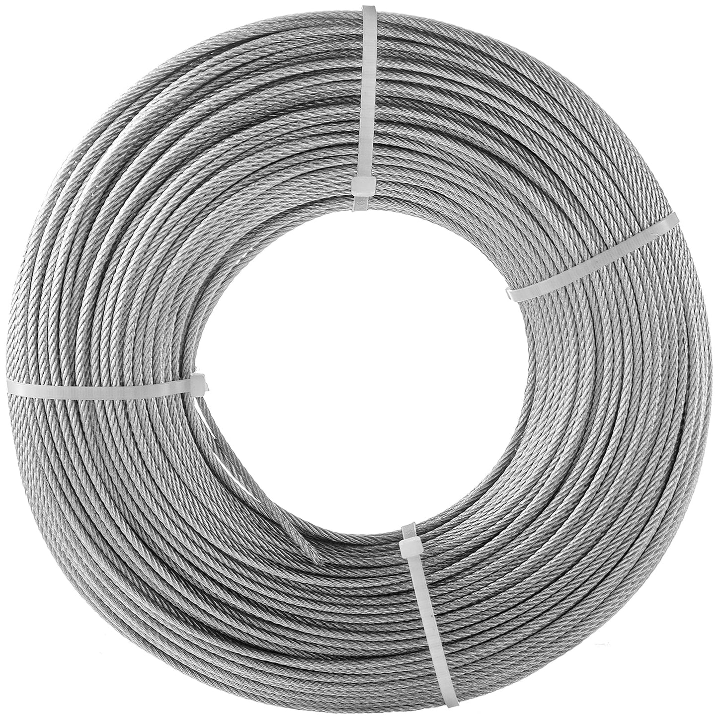 VEVOR 100-ft Silver Stainless Steel Cable