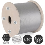 VEVOR 500-ft Silver Stainless Steel Cable