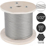 VEVOR 500-ft Silver Stainless Steel Cable